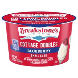 Breakstone's Lowfat 2% Milkfat Small Curd Cheese & Blueberry Topping Cottage Doubles 4.7 oz