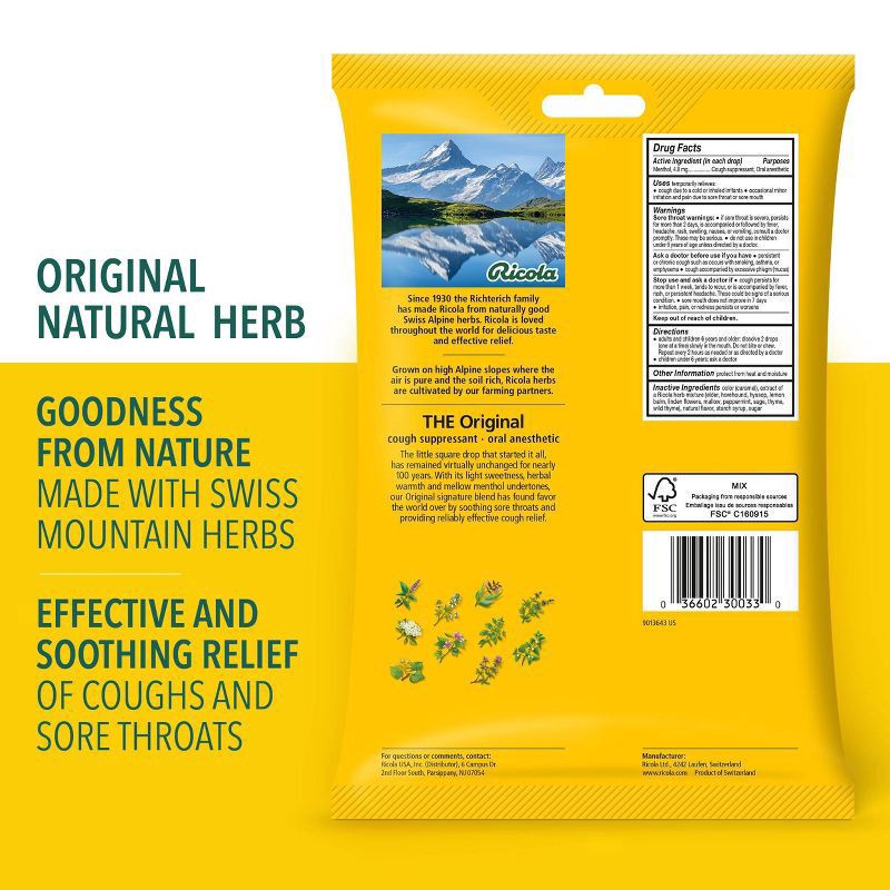 slide 4 of 8, Ricola Cough Drops - Natural Herb - 45ct, 45 ct