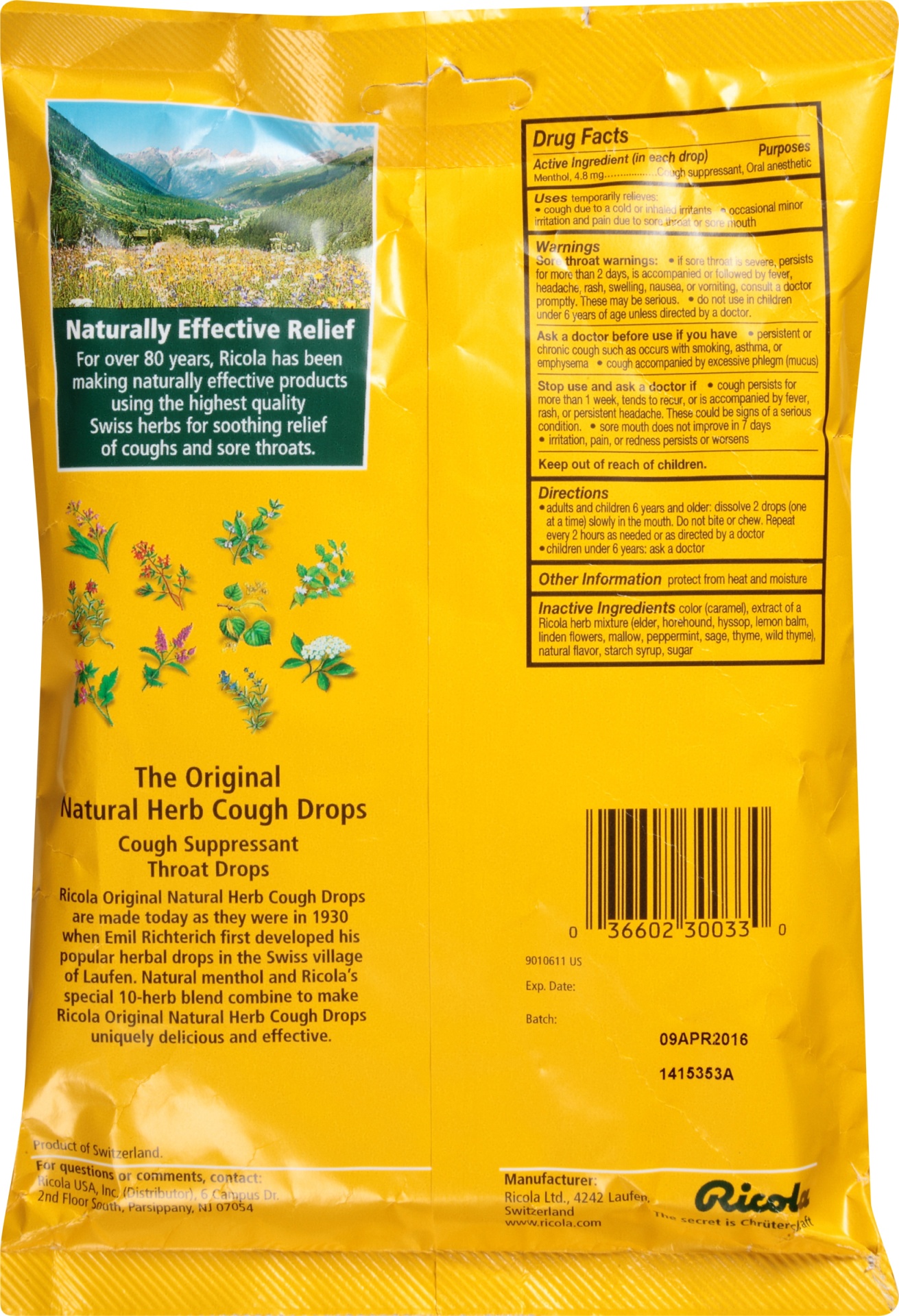 slide 4 of 5, Ricola Cough Drops - Natural Herb, 50 ct