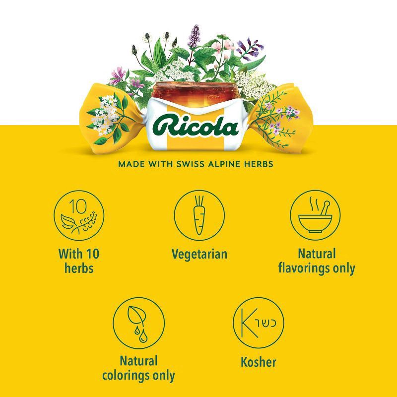 slide 5 of 8, Ricola Cough Drops - Natural Herb - 45ct, 45 ct
