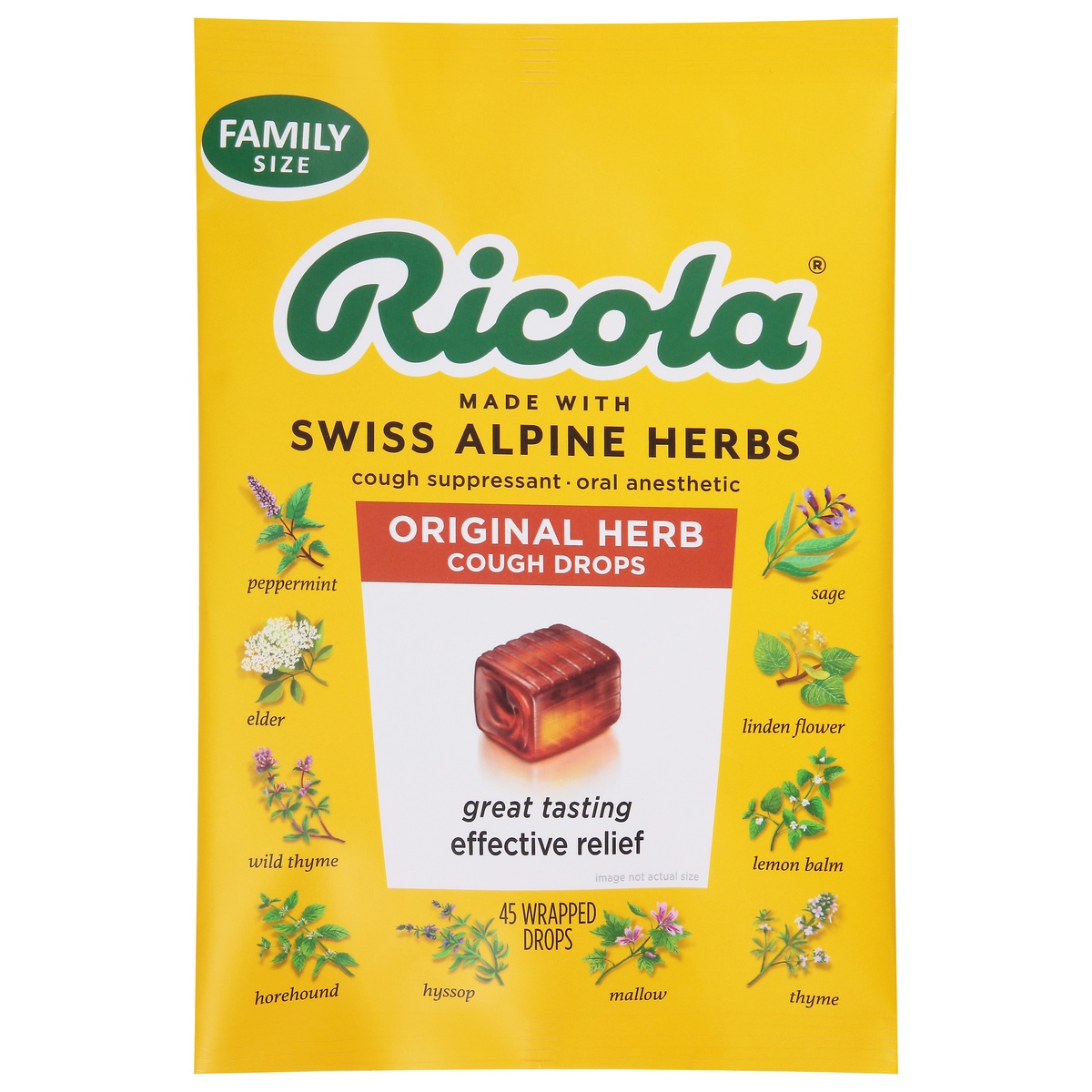 slide 1 of 5, Ricola Cough Drops - Natural Herb, 50 ct