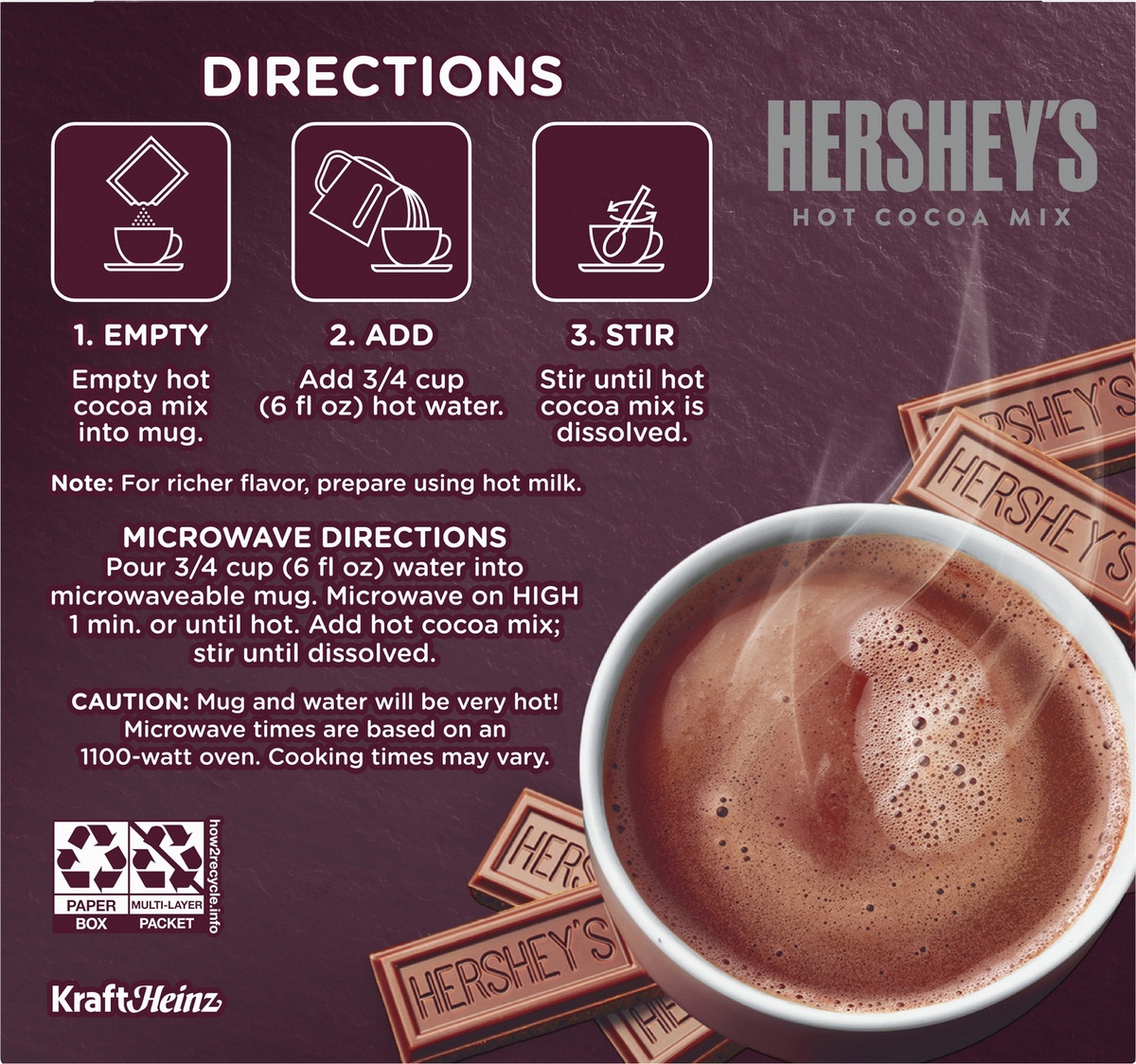 slide 8 of 11, Hershey's Milk Chocolate Hot Cocoa Mix with Real Milk, 6 ct; 0.88 oz