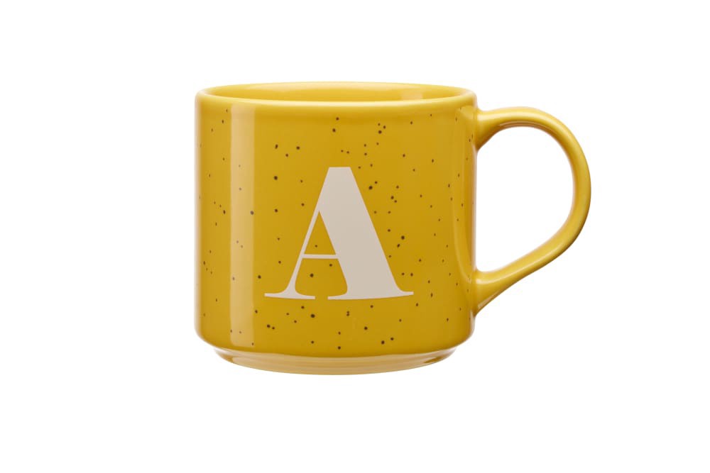 slide 3 of 4, Clay Art Monogram Mug - Yellow, 1 ct