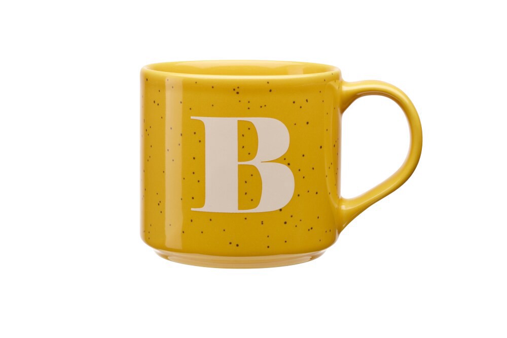 slide 2 of 4, Clay Art Monogram Mug - Yellow, 1 ct