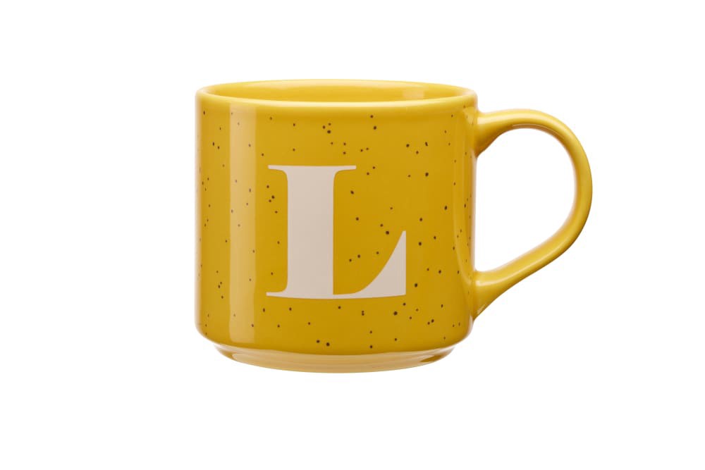 slide 4 of 4, Clay Art Monogram Mug - Yellow, 1 ct