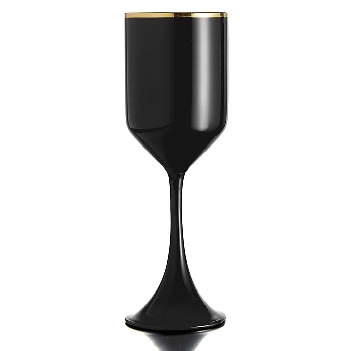 slide 2 of 2, Fitz and Floyd Onyx Gold Wine Glasses, 4 ct