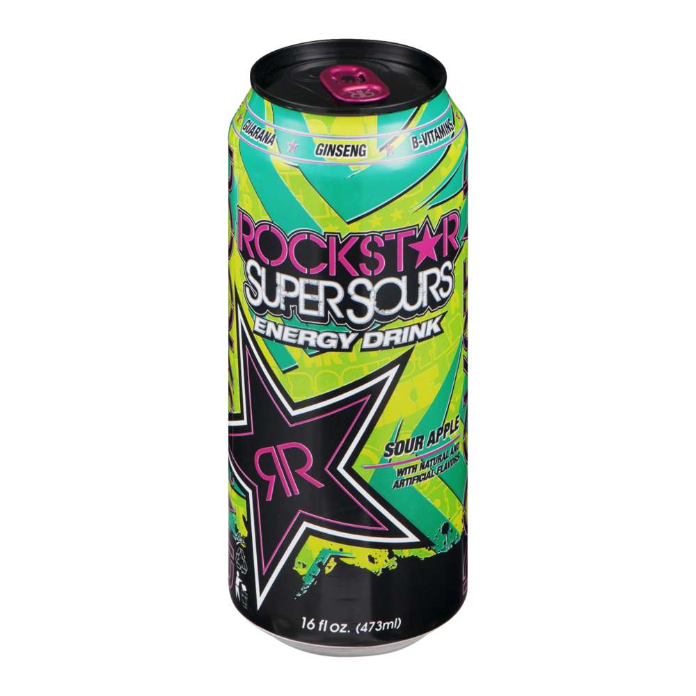slide 1 of 1, Rockstar Super Sour Energy Drink, 16 fl oz