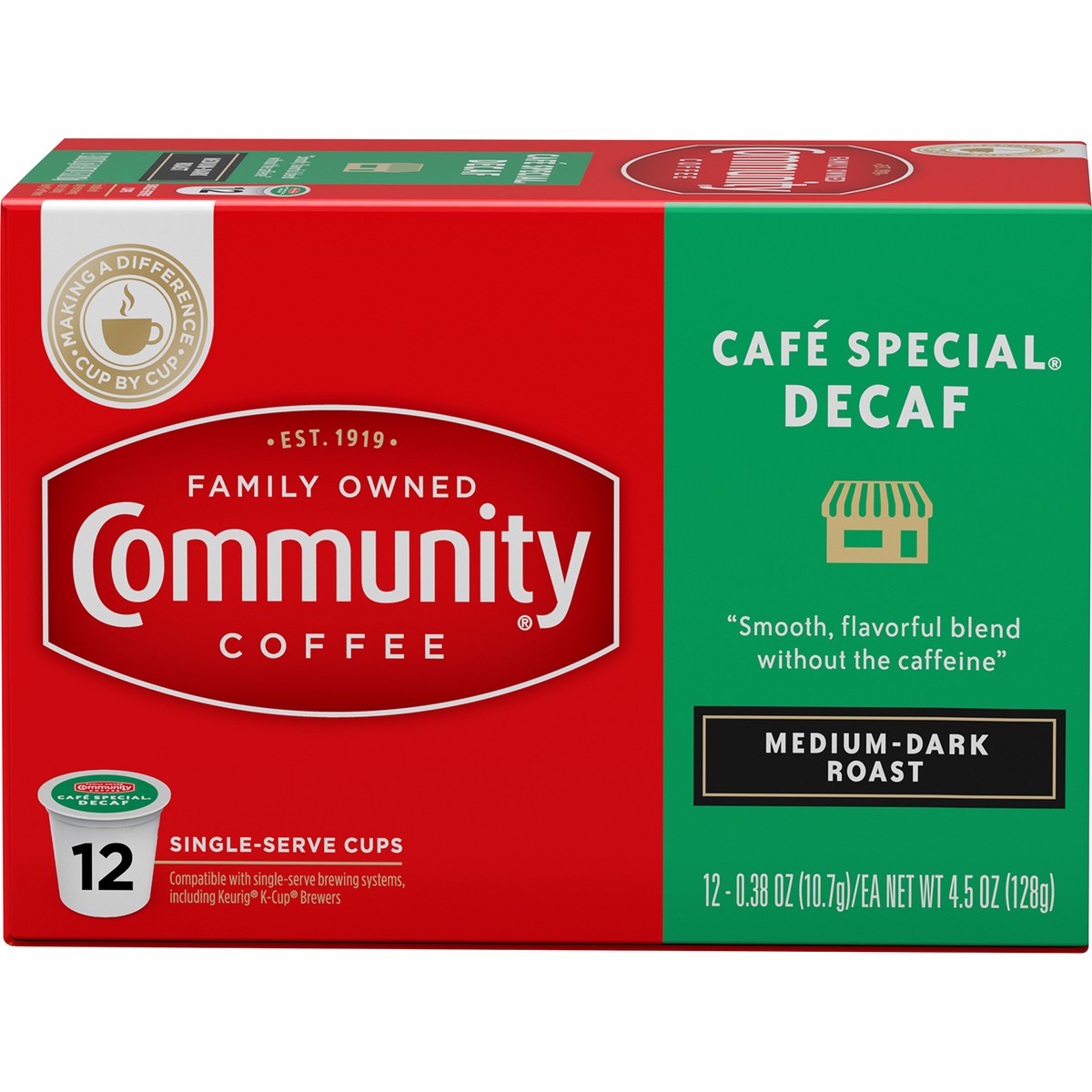 slide 1 of 10, Community Coffee Coff Singles Cafe Spec Dec, 12 ct