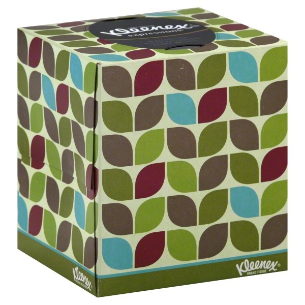 slide 1 of 1, Kleenex Facial Tissue Expressions Cube, 74 ct