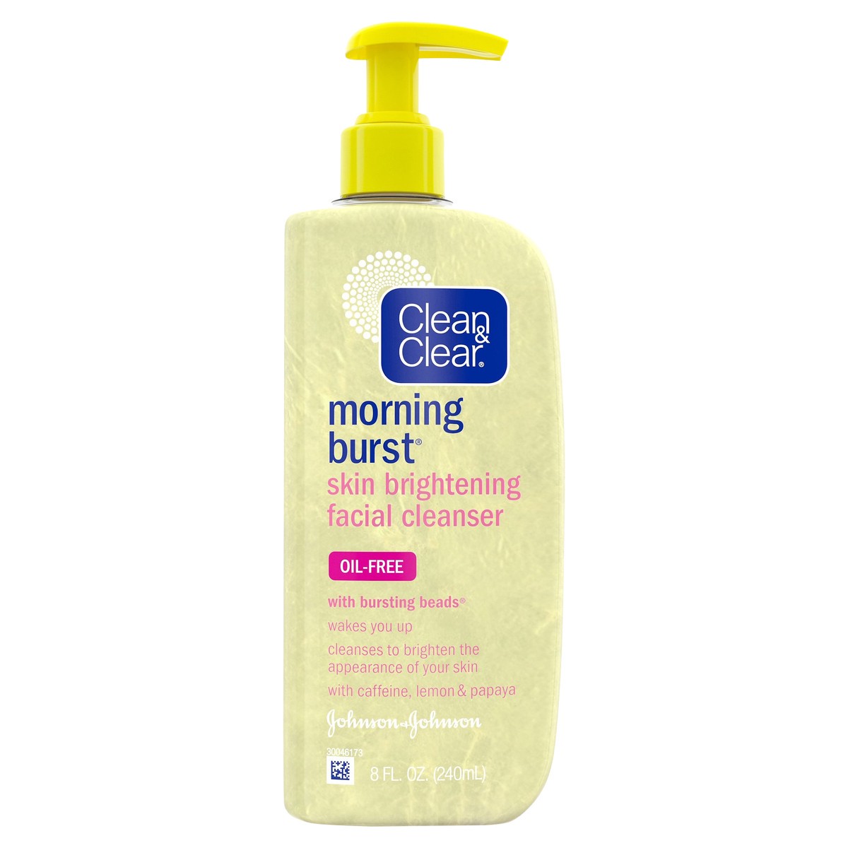 slide 1 of 7, Clean & Clear Morning Burst Skin Brightening Facial Cleanser with Caffeine, Lemon & Papaya, Gentle Daily Citrus Face Wash for All Skin Types, Oil-Free & Non-Comedogenic, 8 fl. oz, 8 fl oz