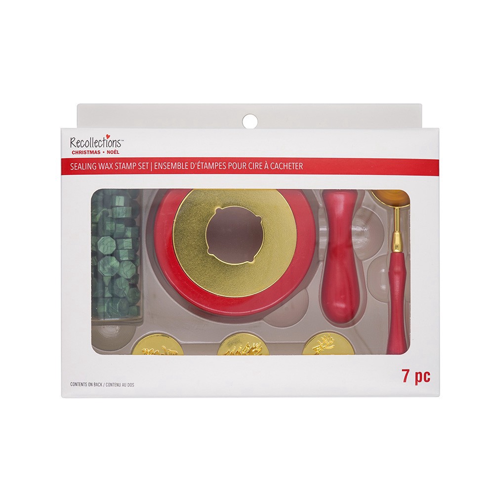 slide 3 of 3, Green Sealing Wax Stamp Set By Recollections, 7.15 in x 1.75 in x 5.1 in