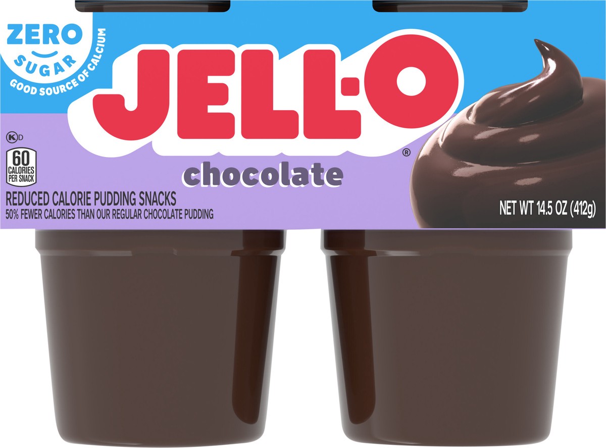 slide 9 of 9, Jell-O Sugar Free Ready to Eat Chocolate Pudding, 4 ct
