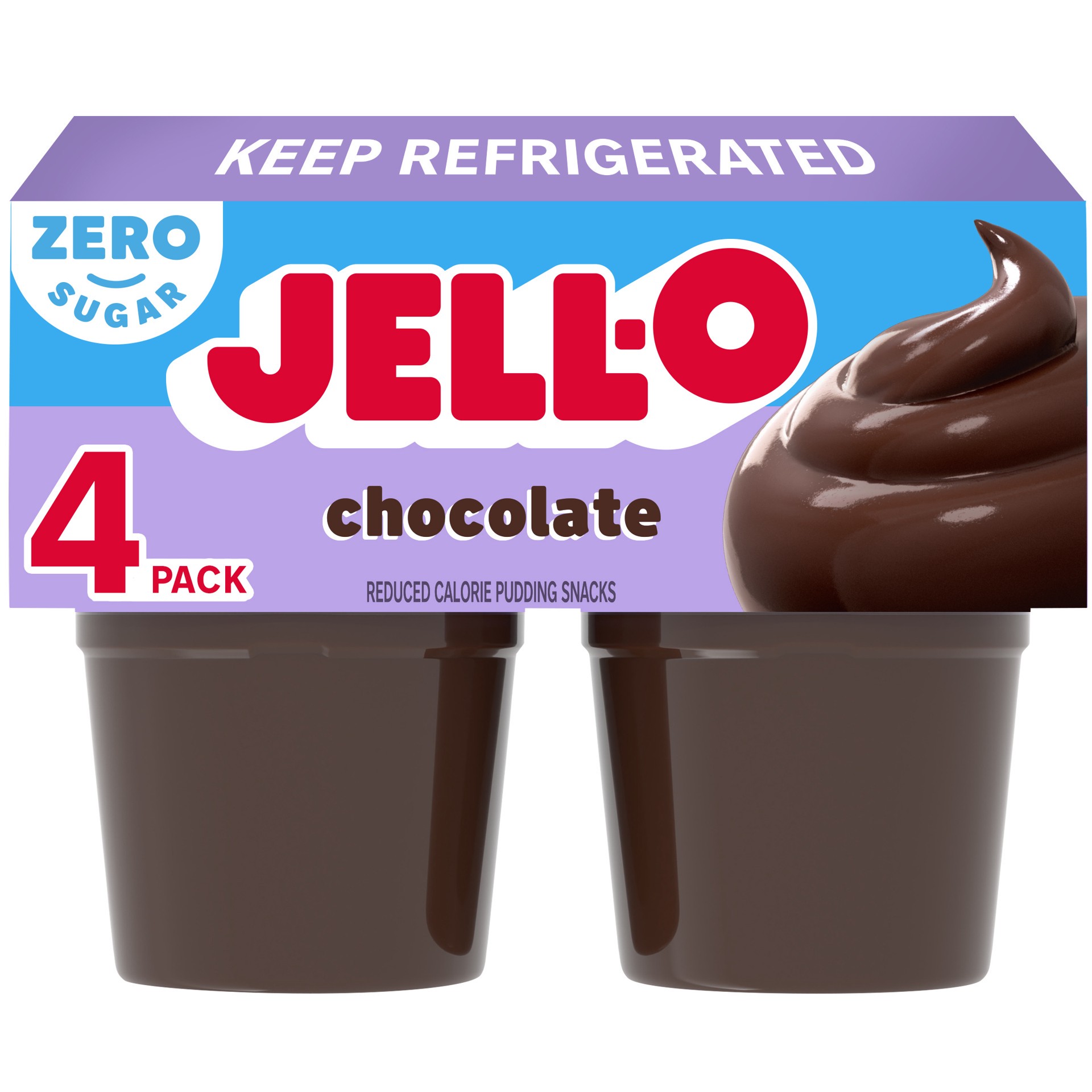 slide 1 of 9, Jell-O Sugar Free Ready to Eat Chocolate Pudding, 4 ct