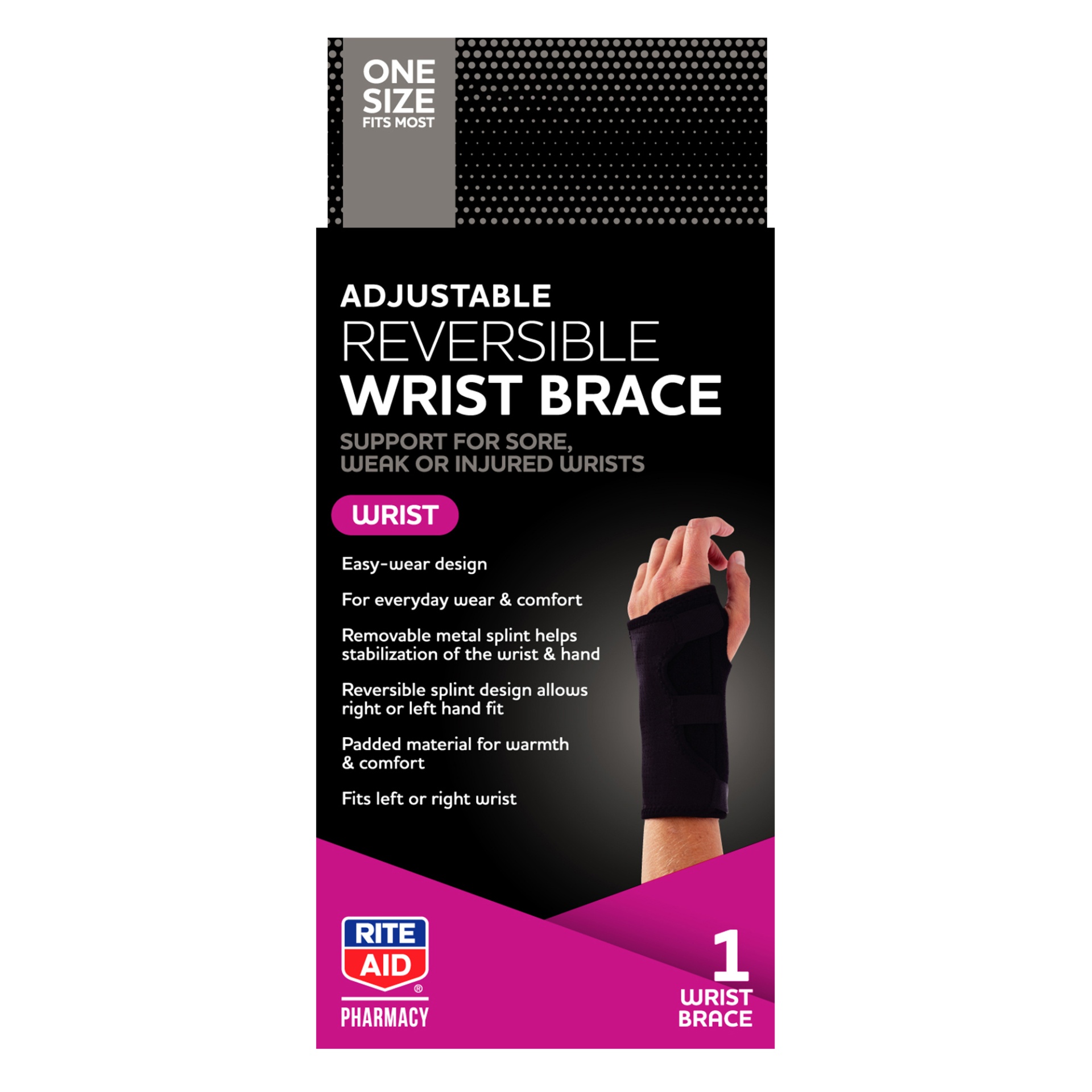 slide 1 of 4, Rite Aid Ra Reversible Wrist Os, 1 ct