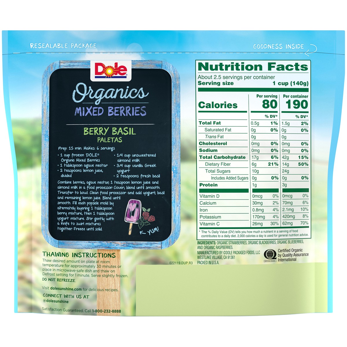 slide 9 of 13, Dole Mixed Berries, 12 oz