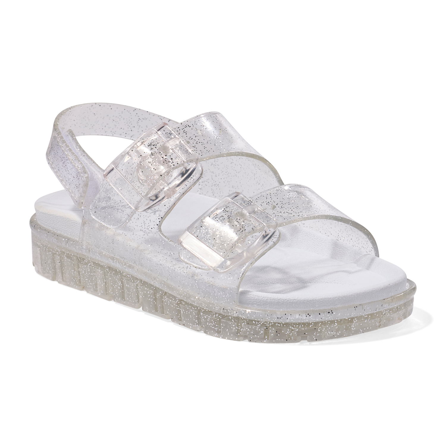 slide 1 of 6, Falls Creek Kids Falls Creek Toddler Girls' Blaire Sandals, Clear, Size 6, 1 ct