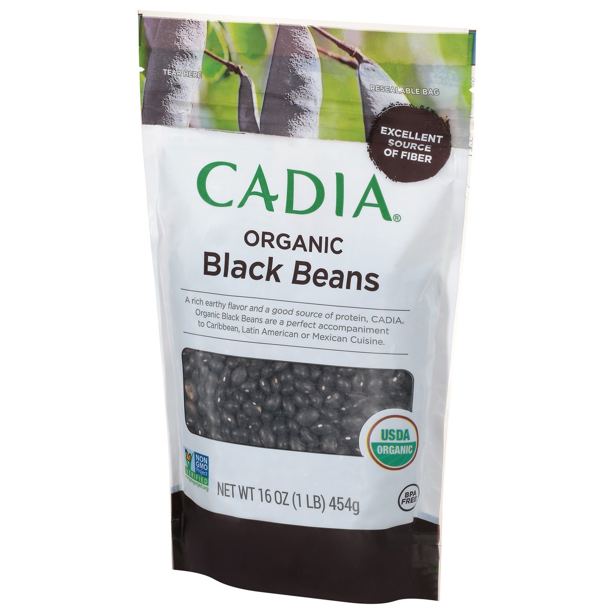 slide 11 of 11, Cadia Bean Black Dry Org, 16 oz