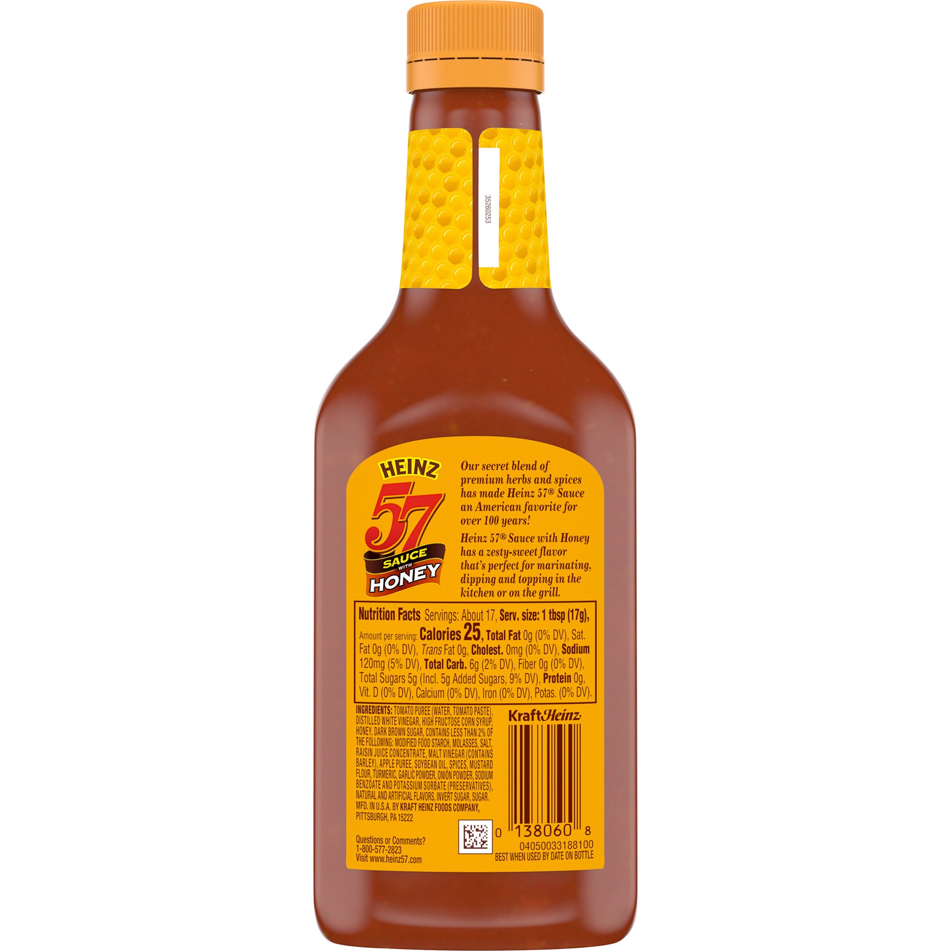 slide 2 of 5, Heinz 57 Sauce with Honey Bottle, 10 oz