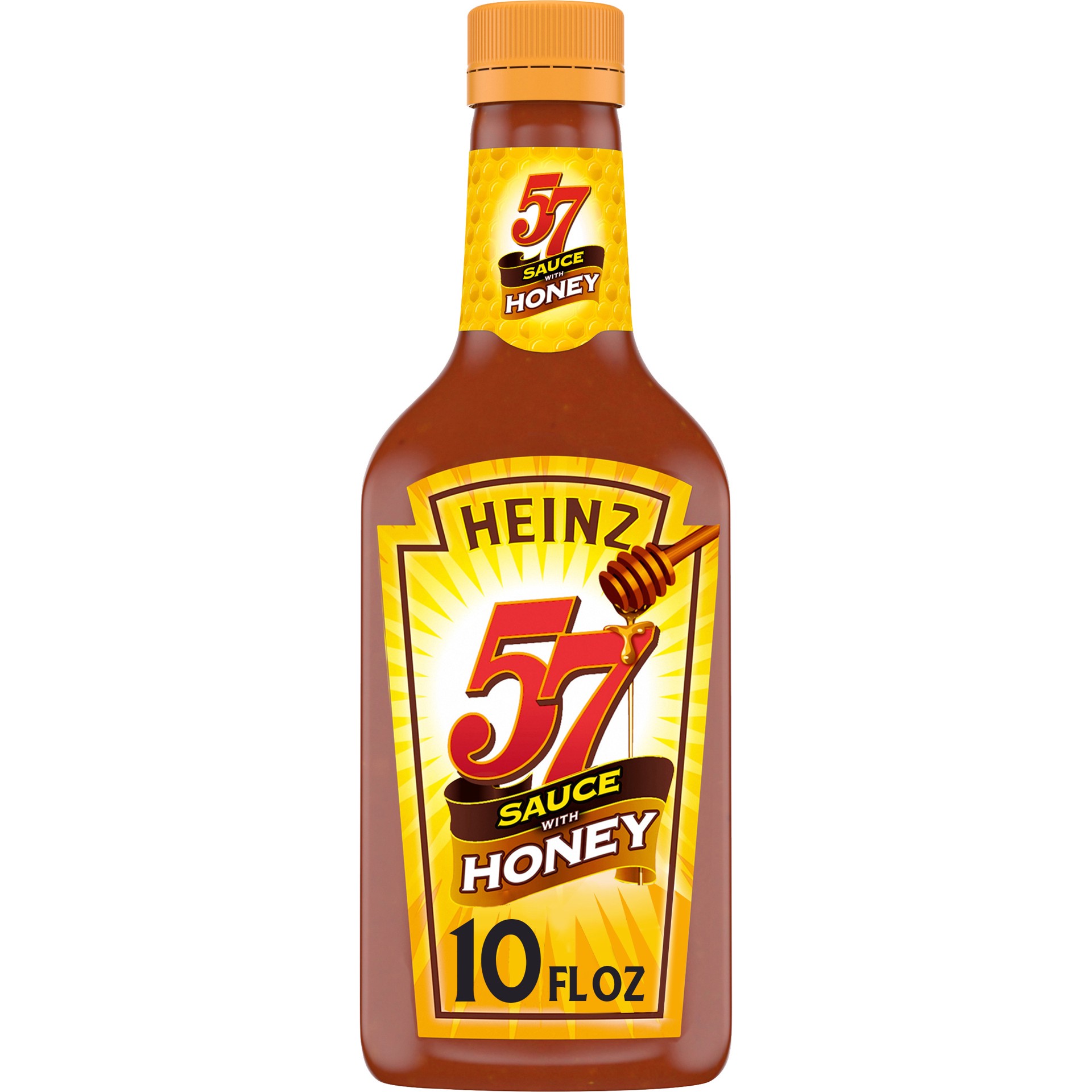 slide 1 of 5, Heinz 57 Sauce with Honey Bottle, 10 oz
