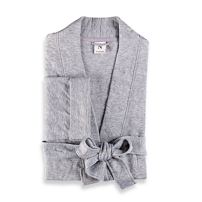 slide 2 of 2, N Natori Medium Quilted Robe - Grey, 1 ct