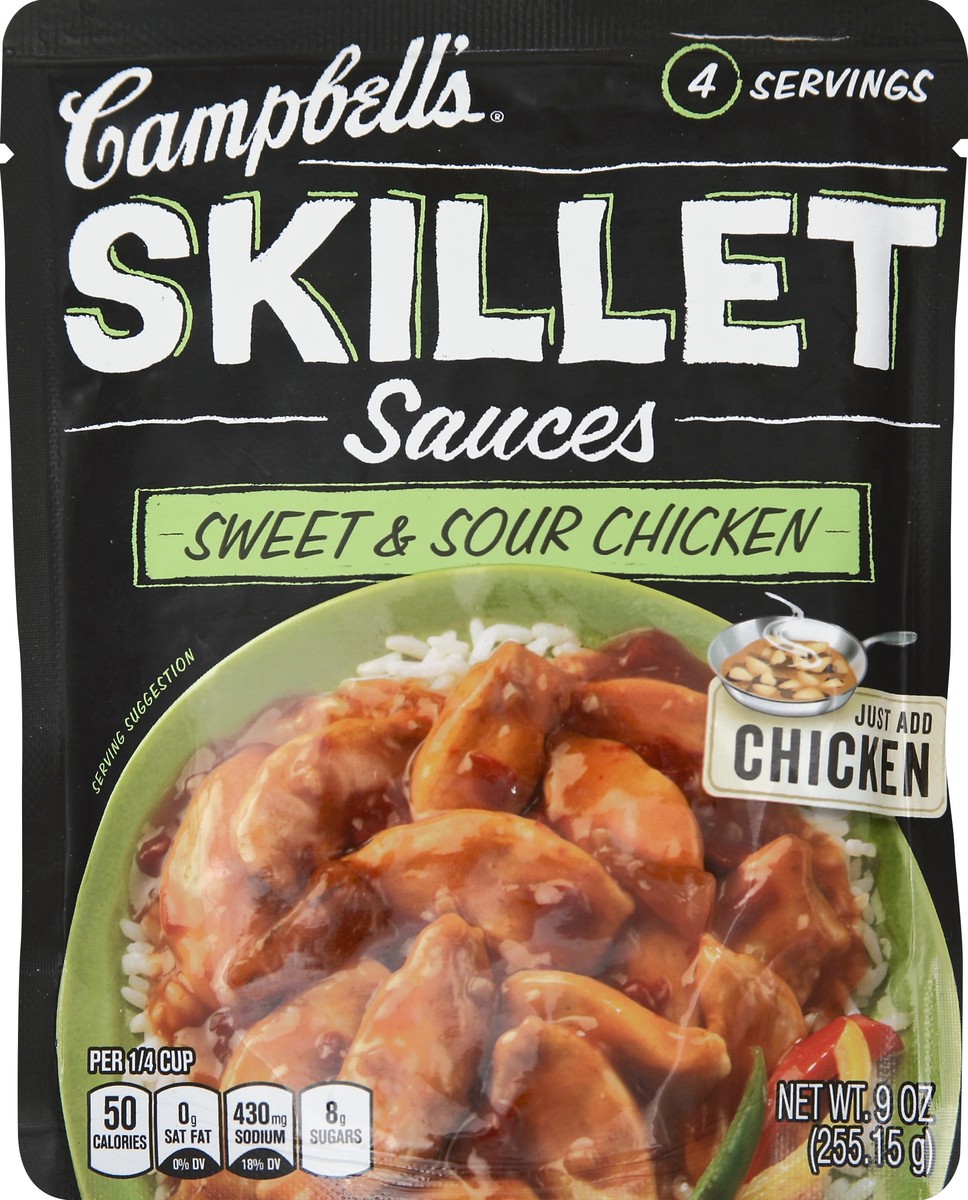 slide 2 of 2, Campbell's Sweet & Sour Chicken Skillet Sauces, 9 oz