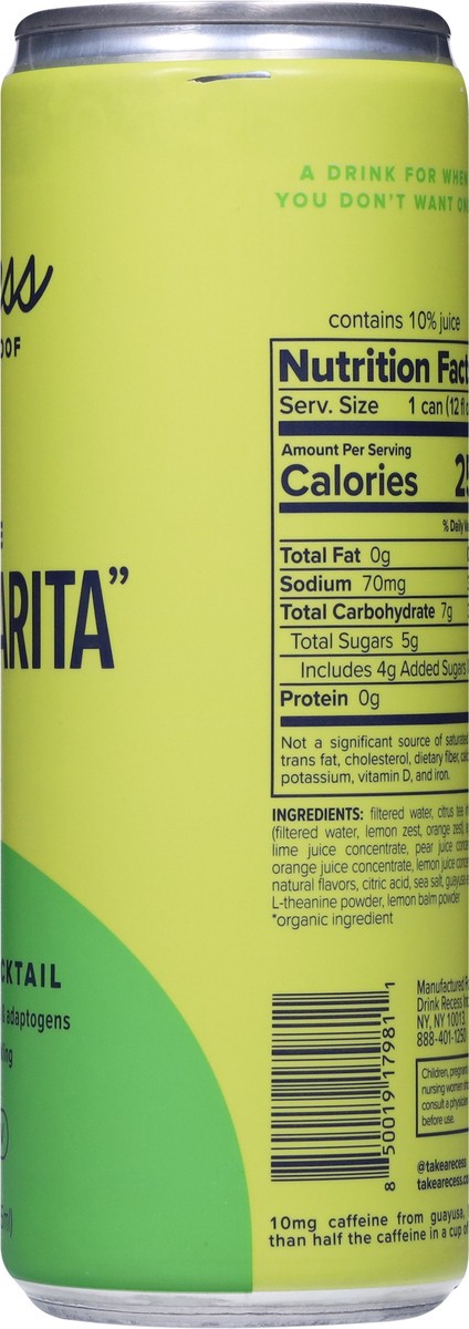 slide 3 of 13, Recess Lime Margarita Craft Mocktail 12 fl oz, 12 fl oz