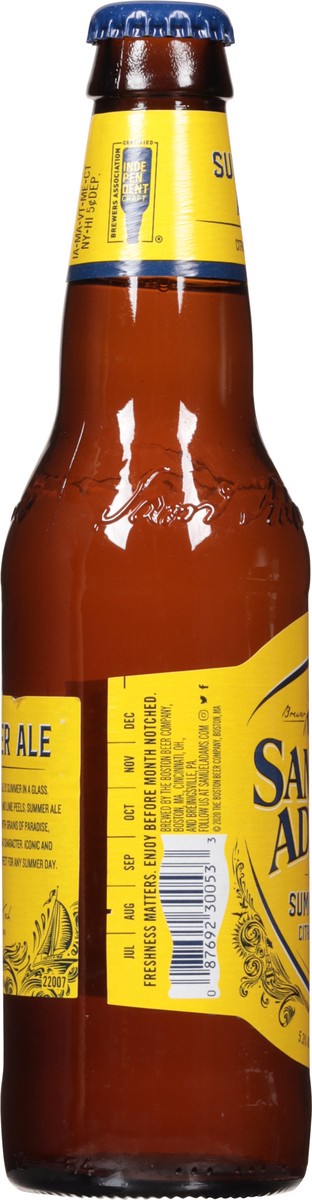 slide 9 of 11, Samuel Adams Summer Ale Seasonal Beer (12 fl. oz. Bottle), 11.2 oz