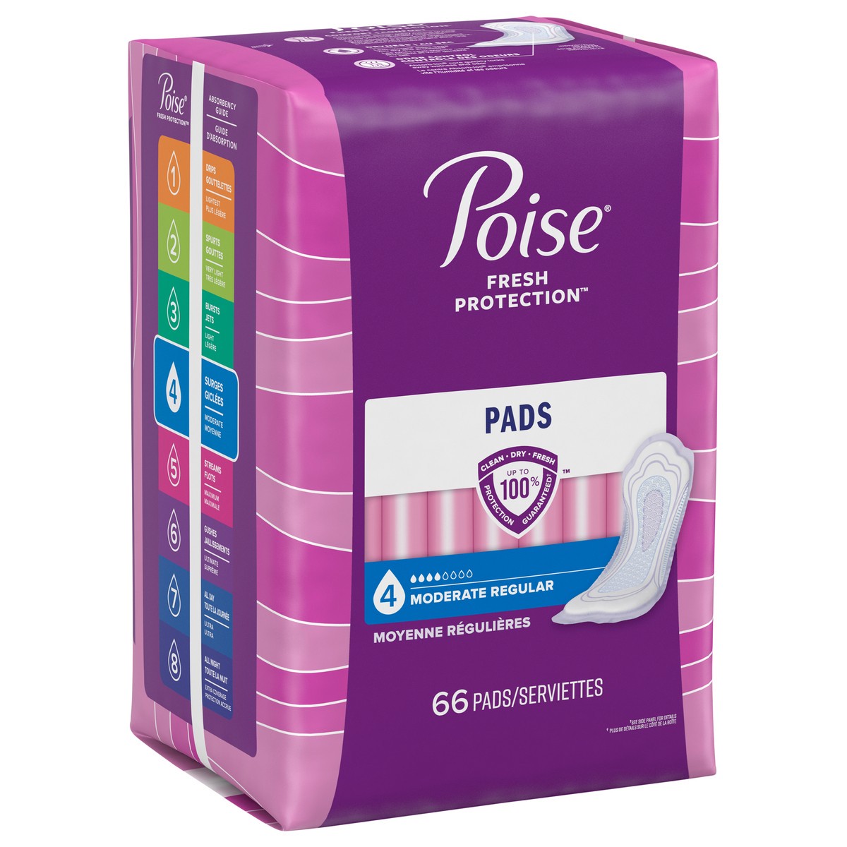 slide 2 of 9, Poise Postpartum Incontinence Bladder Control Pads for Women - Moderate Absorbency - Regular - 66ct, 66 ct