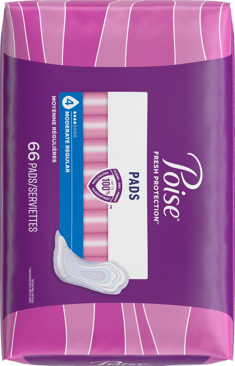 slide 5 of 9, Poise Postpartum Incontinence Bladder Control Pads for Women - Moderate Absorbency - Regular - 66ct, 66 ct
