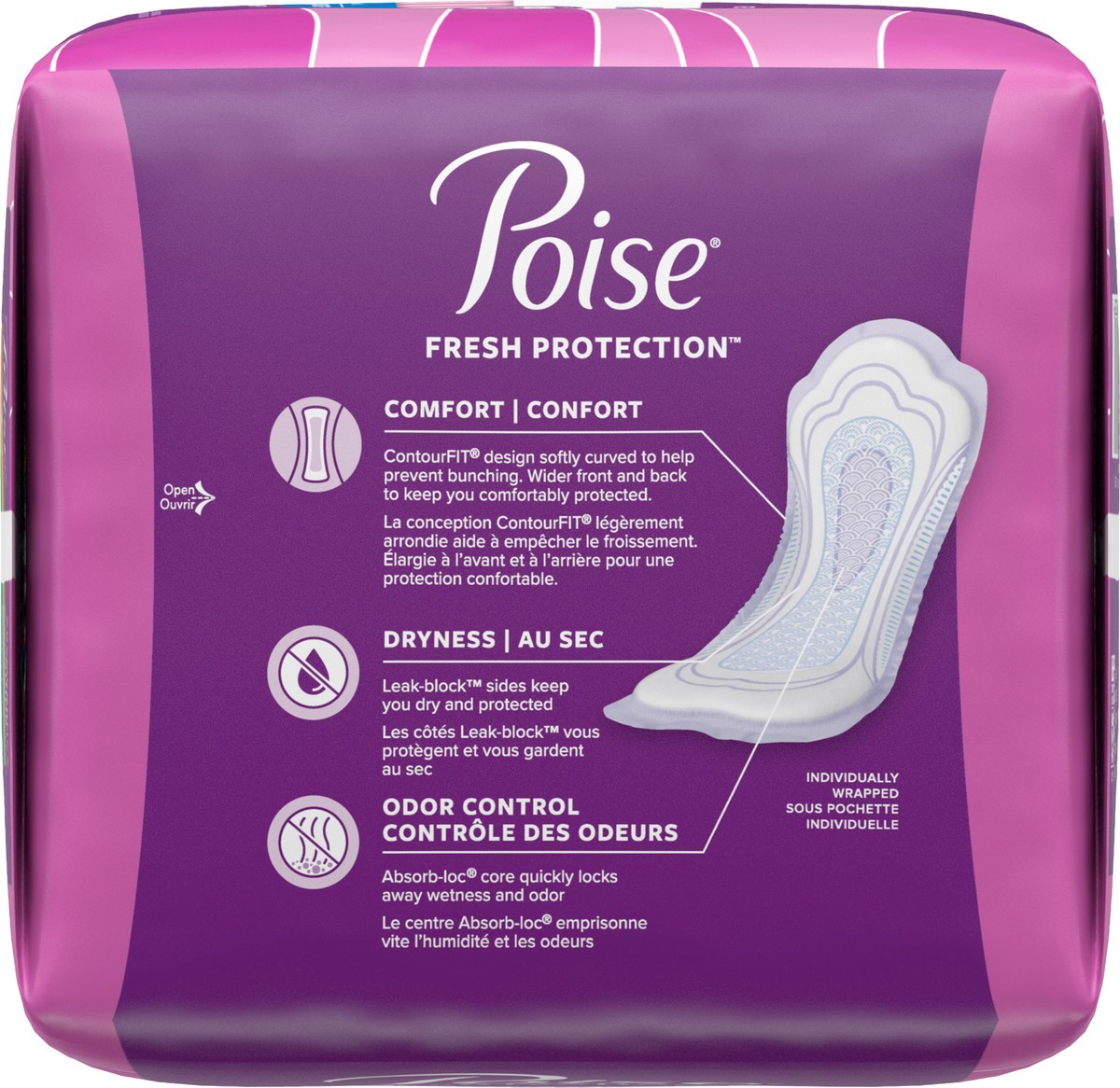 slide 9 of 9, Poise Postpartum Incontinence Bladder Control Pads for Women - Moderate Absorbency - Regular - 66ct, 66 ct