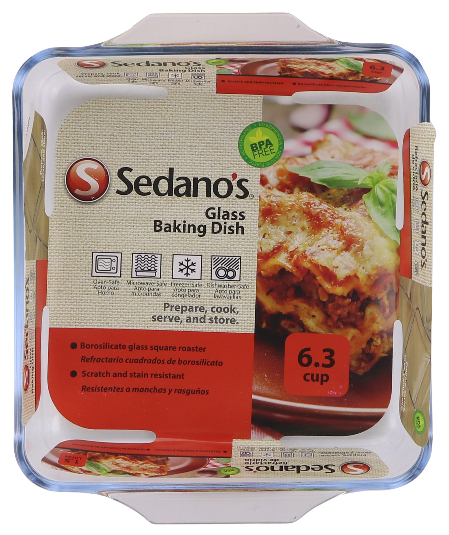 slide 1 of 1, Sedano's Glass Baking Dish, 6.3 cup