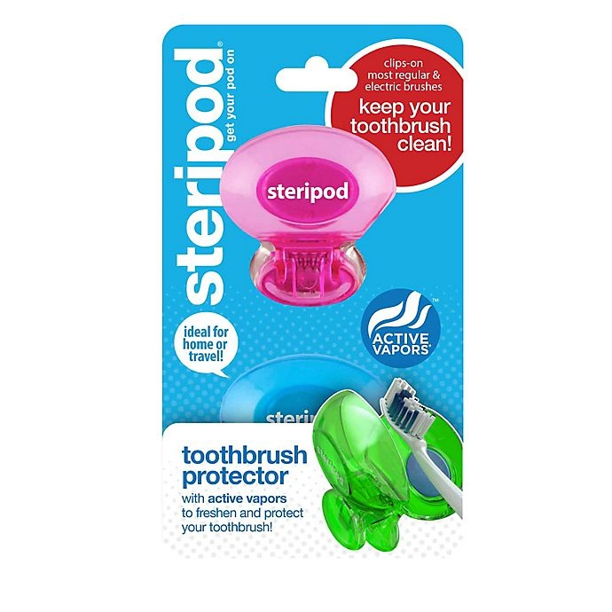 slide 1 of 4, Steripod 4-Pods Toothbrush Protectors, 1 ct