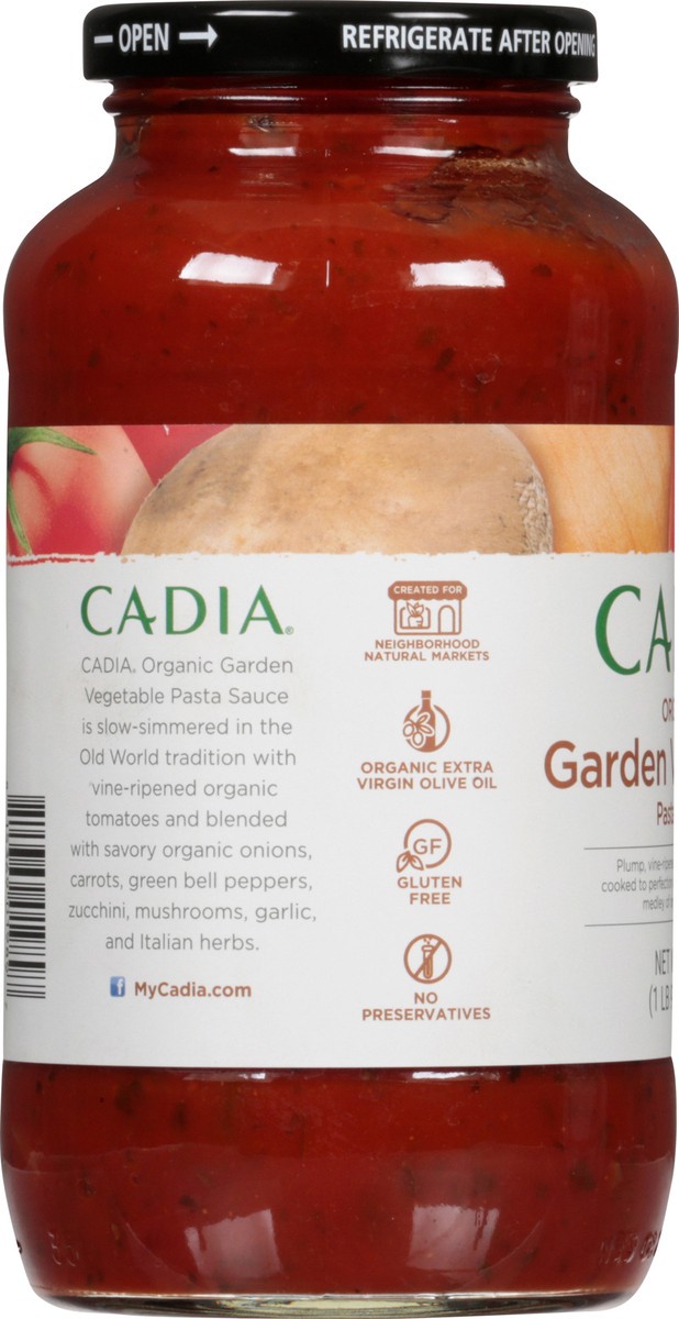 slide 5 of 13, Cadia Organic Garden Vegetable Pasta Sauce 25 oz, 25 oz