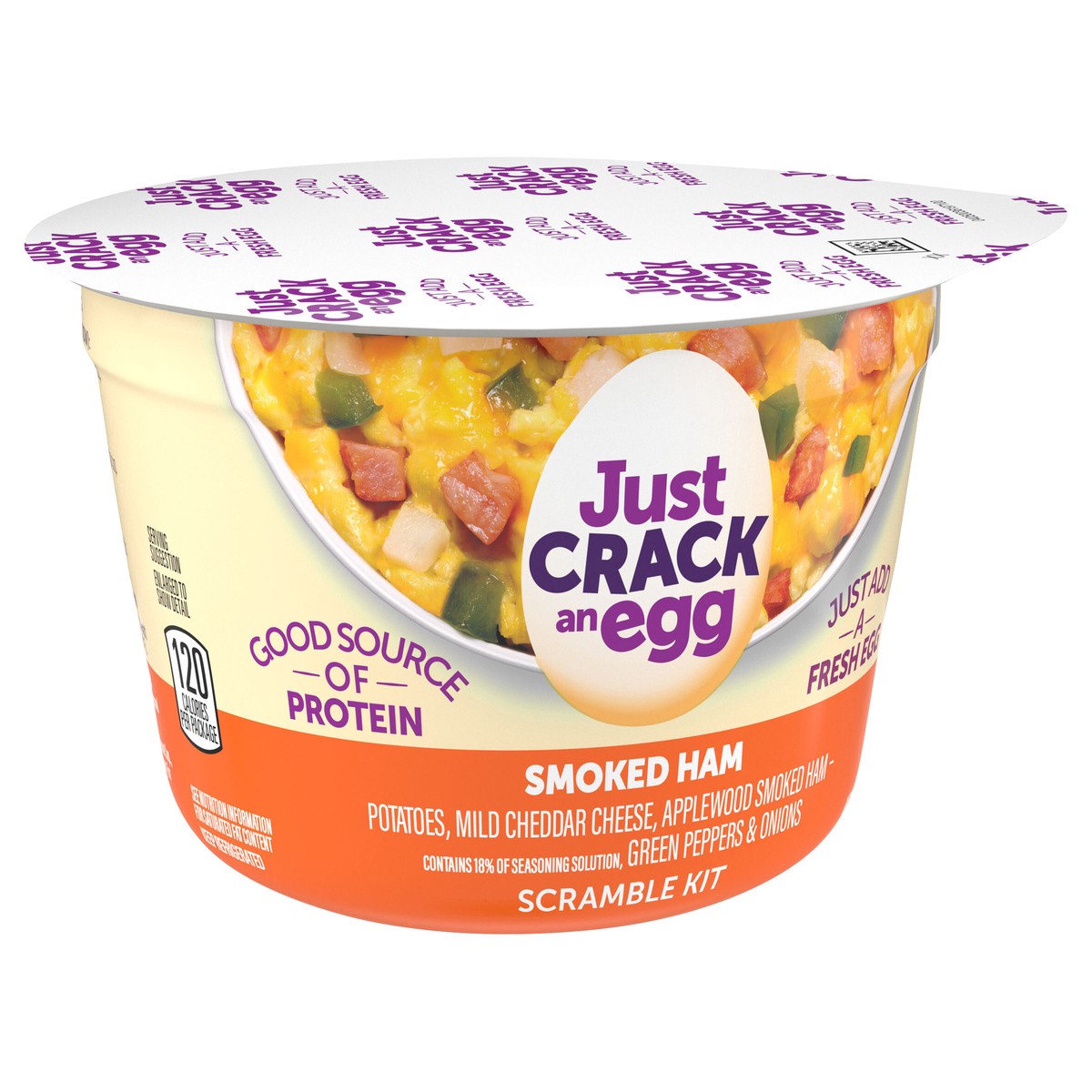slide 2 of 4, Just Crack an Egg Smoked Ham Scramble Kit, 3 oz Cup, 3 oz