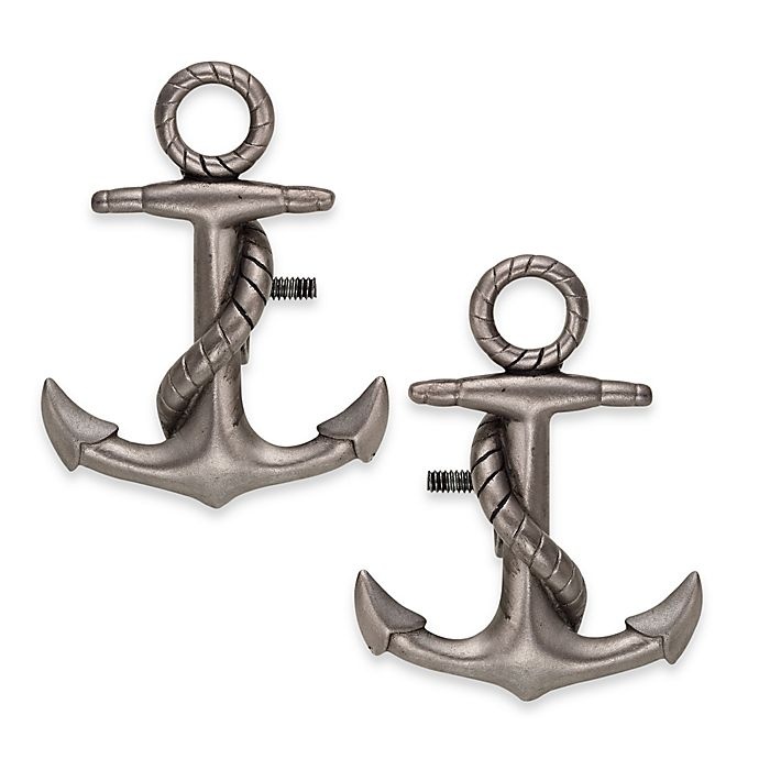 slide 1 of 1, Cambria Premier Complete Anchor Finials - Graphite, 2 ct