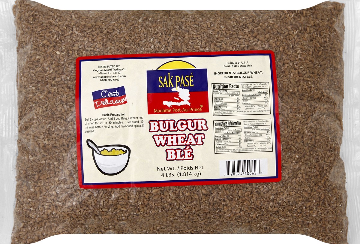 slide 1 of 1, Sak Pasé Bulgur Wheat, 4 lb