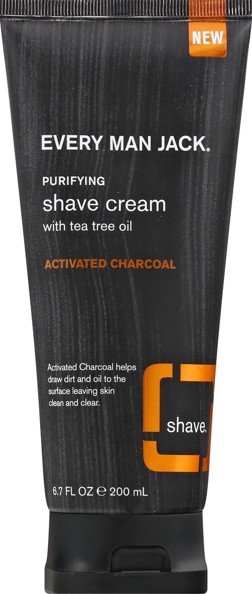 slide 2 of 11, Every Man Jack Purifying Activated Charcoal Shave Cream 6.7 oz, 6.7 oz