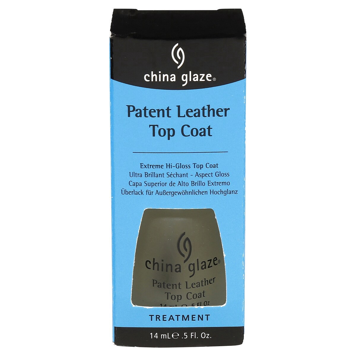 slide 1 of 25, China Glaze Patent Leather Top Coat,, 5 oz