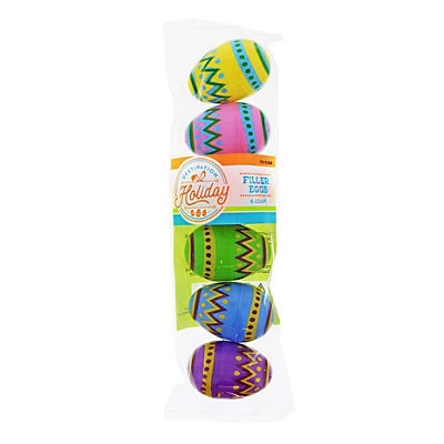 slide 1 of 1, Destination Holiday Stripe & Dot Easter Filler Eggs, 3.5 in., 6 ct