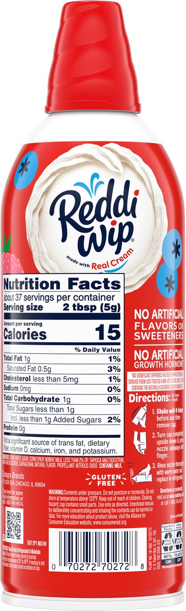 slide 8 of 8, Reddi-wip Original Whipped Topping Made with Real Cream, 6.5 oz, 6.5 oz