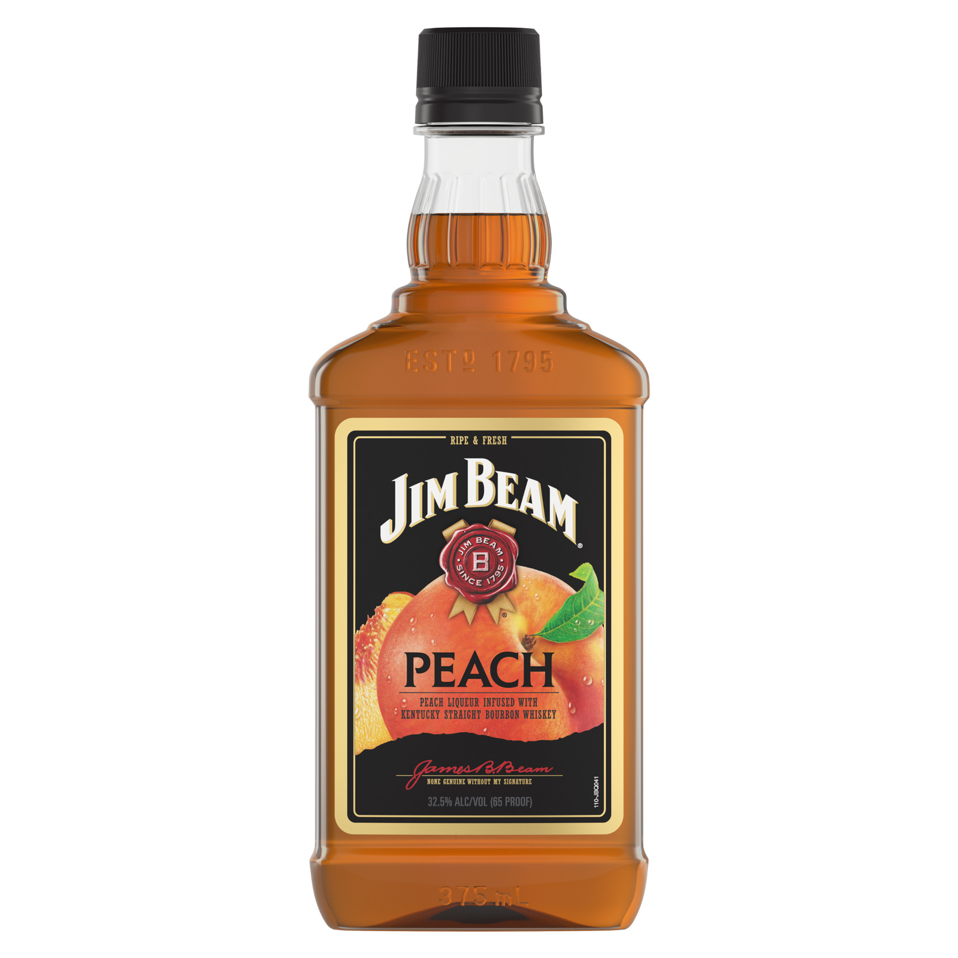 slide 2 of 2, Jim Beam Peach Liqueur with Kentucky Straight Bourbon Whiskey 375 ml, 375 ml