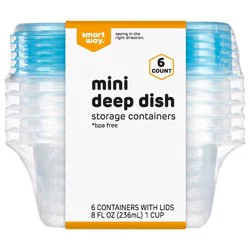 Smart Way Mini Deep Dish Food Storage Containers