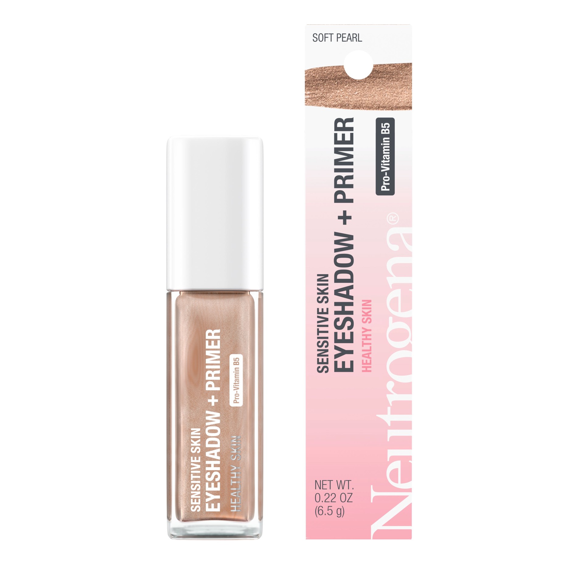slide 9 of 9, Neutrogena Healthy Skin Sensitive Skin Eyeshadow + Primer, Soft Pearl, 0.22 Oz, 6.50 g