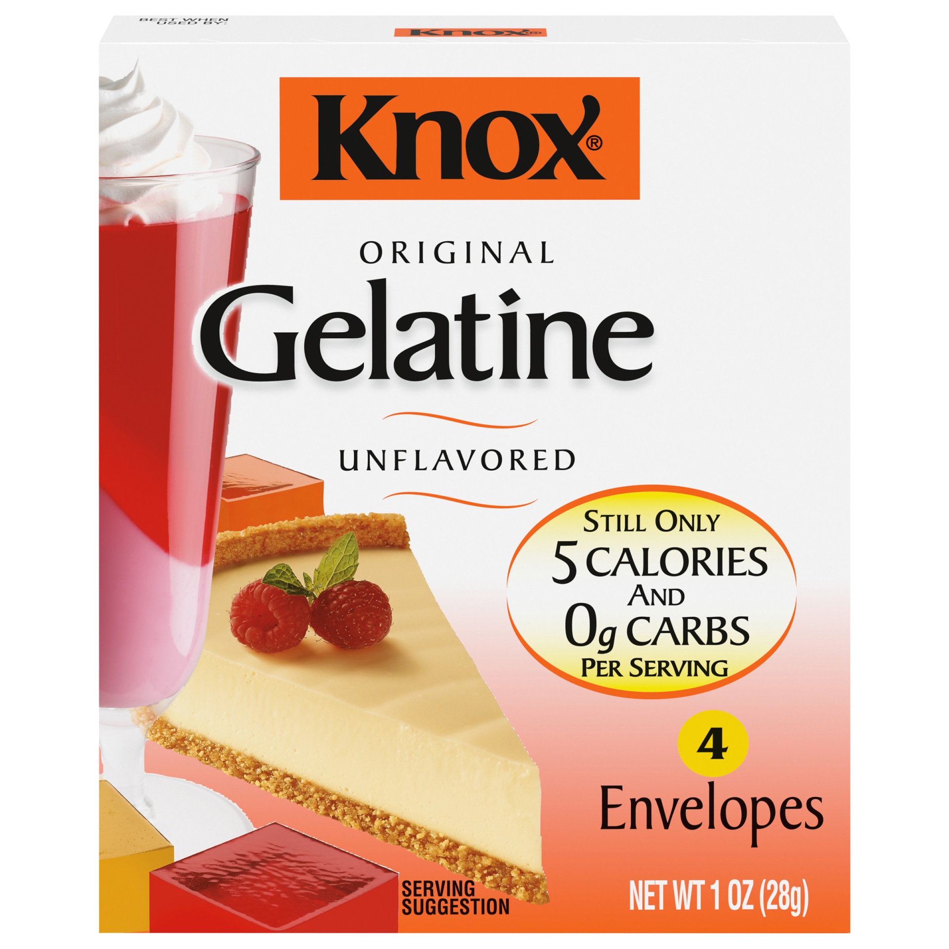 slide 1 of 7, Knox Original Unflavored Gelatine Packets, 1 oz