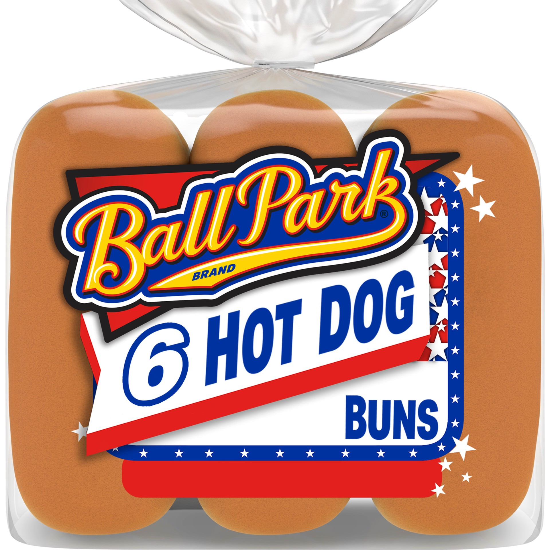 slide 1 of 8, Ball Park White Giant Hot Dog Buns, 6 count, Hot Dog Buns, 12 oz Bag, 6 ct