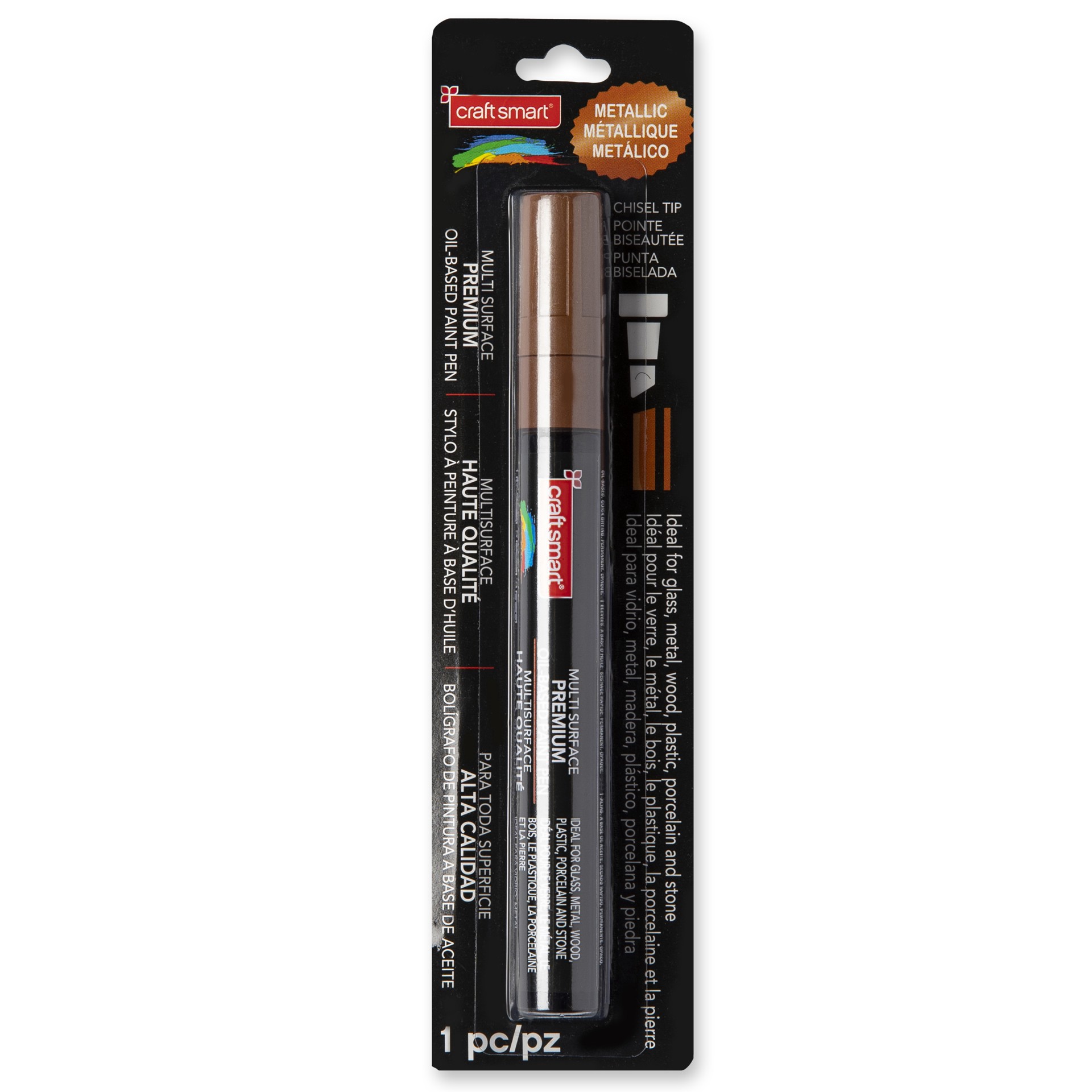 slide 4 of 5, Copper Chisel Tip Multi-Surface Premium Oil-Based Paint Pen By Craft Smart, 1 ct