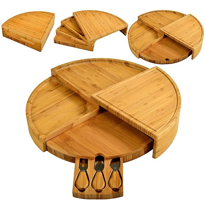 slide 2 of 7, Picnic At Ascot Vienna Bamboo Serving Set, 4 ct