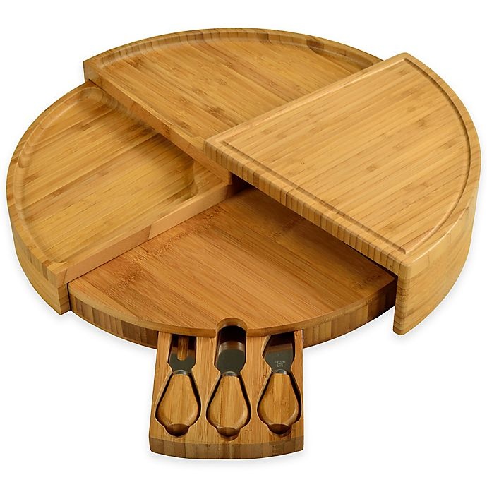 slide 1 of 7, Picnic At Ascot Vienna Bamboo Serving Set, 4 ct