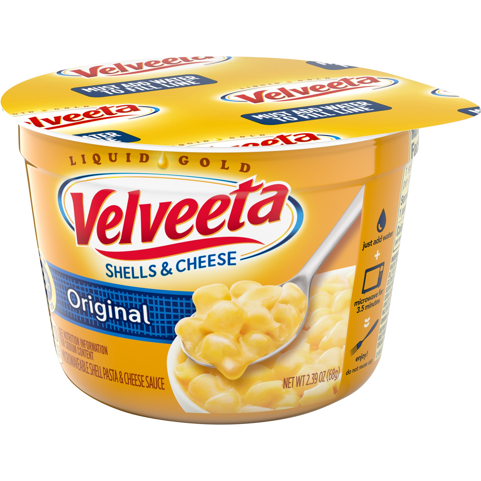 Velveeta Shells And Cheese Original Microwavable Shell Pasta And Cheese Sauce Cup 239 Oz Shipt 0389