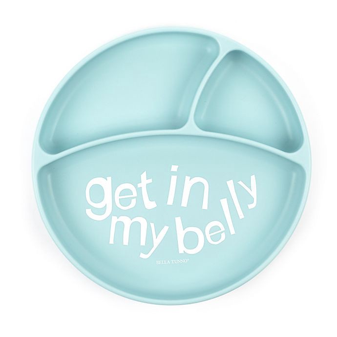 slide 1 of 1, Bella Tunno Get - My Belly" Silicone Wonder Plate - Blue", 1 ct